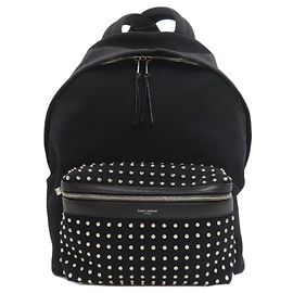 Zaino con borchie Saint Laurent Nero