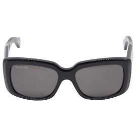 Balenciaga Square-Frame Sunglasses in Black Acetate Black