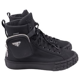 Sneakers alte Prada Re-Nylon in nylon nero Nero