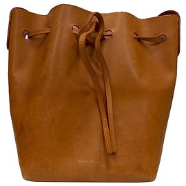 Bolsa bucket mini Mansur Gavriel em couro marrom Marrom