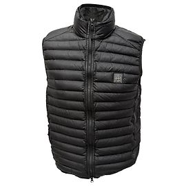Stone Island Packable Down Vest in Black Nylon Black