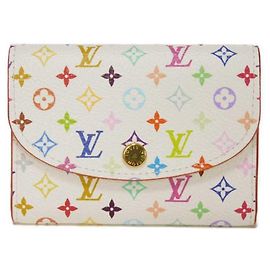 Billetera bi-fold Monogram Multicolore Louis Vuitton Rosa Blanco