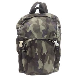 Prada Women's Camouflage Backpack Khaki