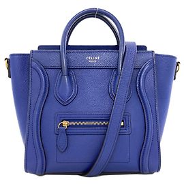Céline Celine Luggage Nano 2-Way Handbag Blue