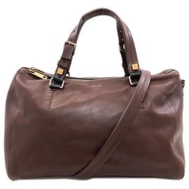 Bolsa de mão 2 em 1 Céline em couro marrom Marrom