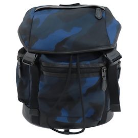 Coach F54783 Camouflage Pattern Backpack Black Blue