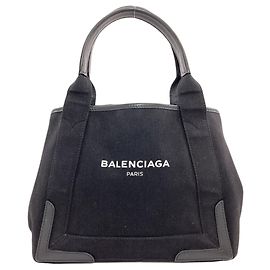 Balenciaga 339933 Navy Cabas S Handbag Black