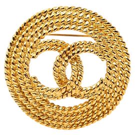 Spilla Vintage Coco Mark di Chanel D'oro