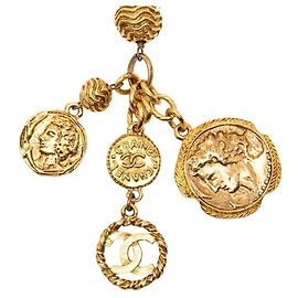 Collana pendente a catena lunga Chanel Coco Mark D'oro
