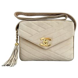 Maxi en daim vintage Chanel Beige