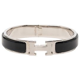 Hermès Bracciale Hermes Click H PM Nero Argento