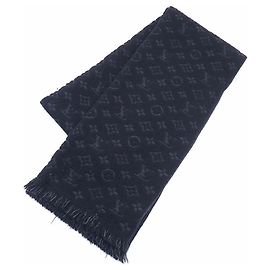 Klassischer Monogramm-Schal von Louis Vuitton Schwarz