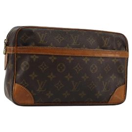 LOUIS VUITTON Monogram Compiegne 28 Clutch Bag M51845 LV Auth BA12316 Monogram