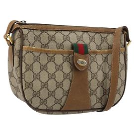 Sac Sherry Line GG Supreme Web de GUCCI en PVC beige et or 89 02 032 Auth 176224 Beige Doré