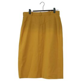Hermès Saia HERMES de lã marrom Auth 174904A Marrom