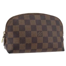 LOUIS VUITTON Pochette Cosmétique PM Damier Ebene N47516 Auth LV 176763 Damier ebène