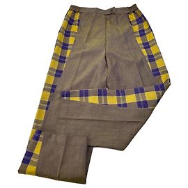 Pantaloni in tartan vintage Dior in cotone multicolore M Multicolore