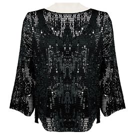 Haut en maille noir à sequins Akris Punto Noir