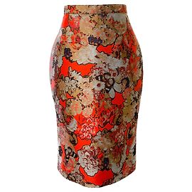 Saia lápis jacquard multi laranja Givenchy Laranja
