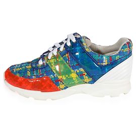 Tênis de tweed PVC multicolorido Chanel 17S 40.5 Outro