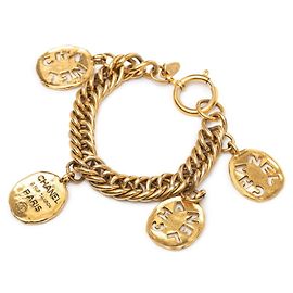 Bracciale con charm placcato oro Chanel D'oro