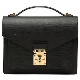 Louis Vuitton Epi Monceau Handbag Black