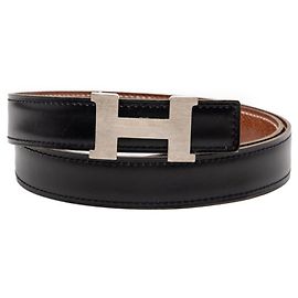 Cinto H Constance da Hermès Marrom Preto