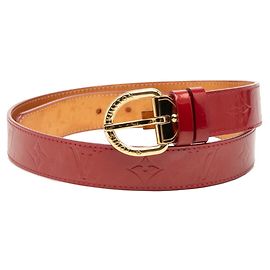 Cinturón Monogram Vernis Louis Vuitton Roja