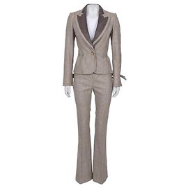 Gianfranco Ferré Gianfranco Ferre Chic Beige Wool Checked Suit - IT38/XS pre-owned Other