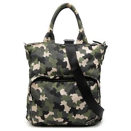 Prada Camouflage Pattern Tote Bag Green