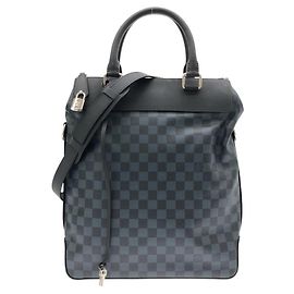 Borsa Tote Greenwich Damier Cobalt di Louis Vuitton Nero Blu