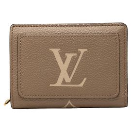 Louis Vuitton Monogram Empreinte Bi-fold Wallet Beige Grey