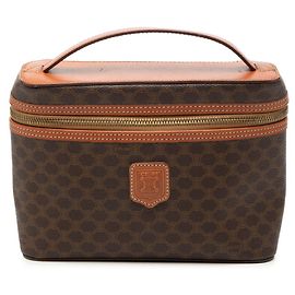 Céline Celine Macadam Handbag Vanity Bag Brown