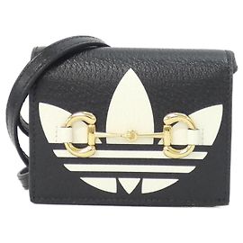Gucci HORSEBIT 1955 Shoulder Wallet Black White