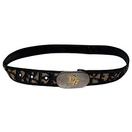 Vintage Dior Oblique Monogram Canvas Belt Brown 75 cm Brown