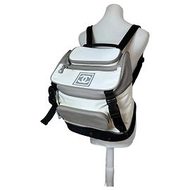 Vintage CHANEL Backpack Nylon Cream Black Beige