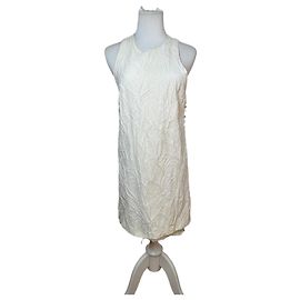 Robe Shift Matelassée Florale Vintage Gucci Crème S Beige