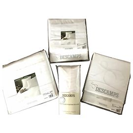 Autre Marque Descamps Conjunto de Roupa de Cama Algodão Satin Branco Branco