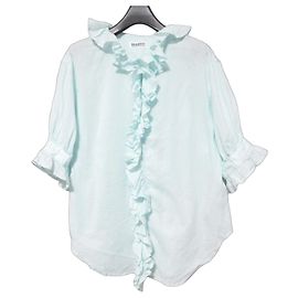 Autre Marque Baumwollbluse mit Rüschen BEAMS BOY Blau Andere
