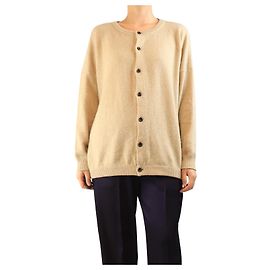 Autre Marque Neutrale Kaschmir-Mix-Cardigan - Größe L Andere