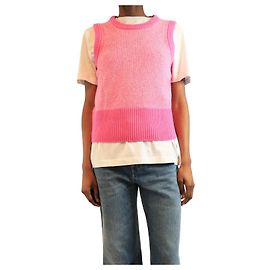 Autre Marque Rosa Wollmischung Weste mit Snood - Größe S Pink