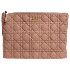Dior Große Caro gesteppte Tasche in Rosa Pink