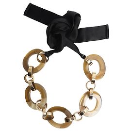 Marni Collana in resina nera e marrone Nero