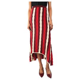 Marni Falda midi de punto a rayas burdeos - talla UK 6 Burdeos