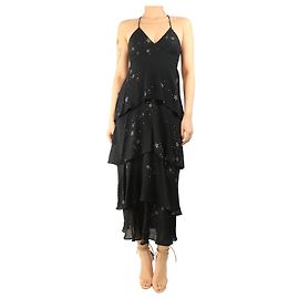 A.L.C Schwarzes Sternenprint-Stufenkleid - Größe UK 8 Schwarz