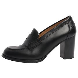 Apc Black high-heel loafers - size EU 38 Black