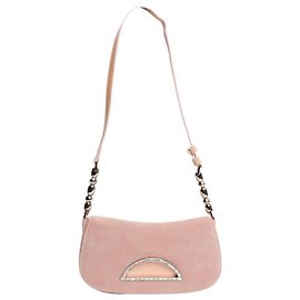 Dior Borsa a spalla in suede Malice vintage 2000 rosa Rosa