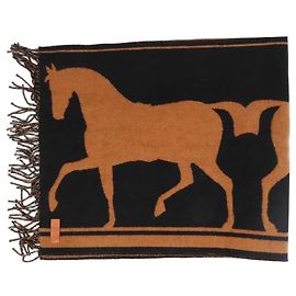 Hermès Cashmere-Schal Brown Horses Braun