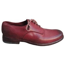 Derbies Sartore en cuir rouge Rouge