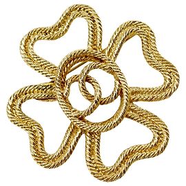 Broche vintage Chanel Clover Coco Mark Otro